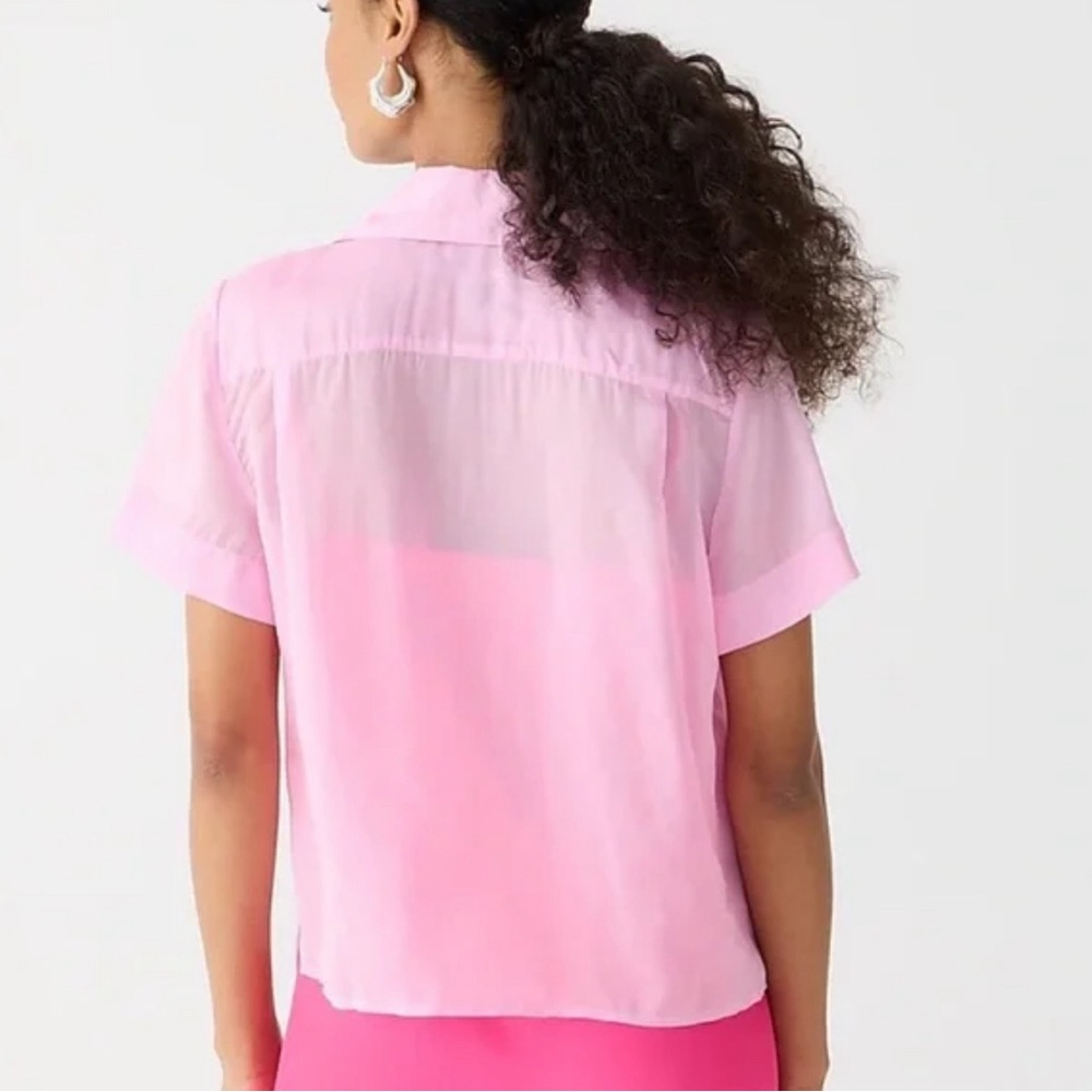 J.Crew | 20 | NWT Sheer Pink Organza Gamine Shirt - Picture 5 of 5